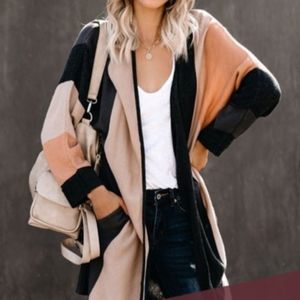 Vici colorblock pocketed cardigan
